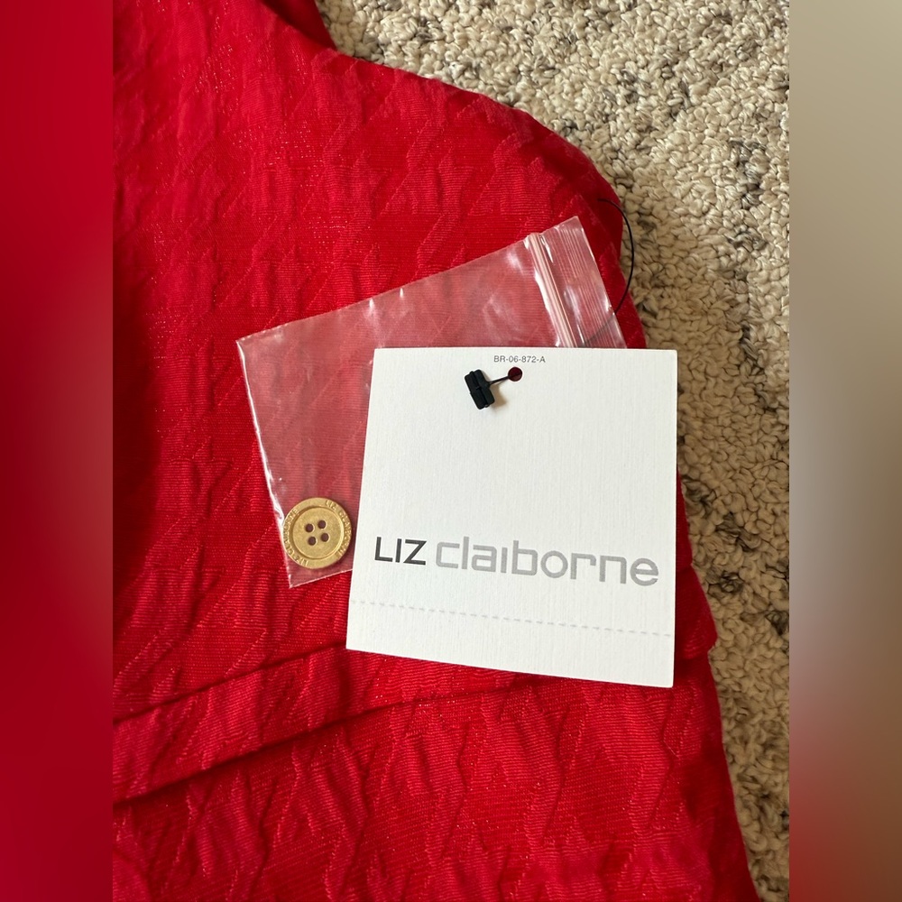 NWT Liz Claiborne Cabaret Red Houndstooth Dress - Picture 5 of 11